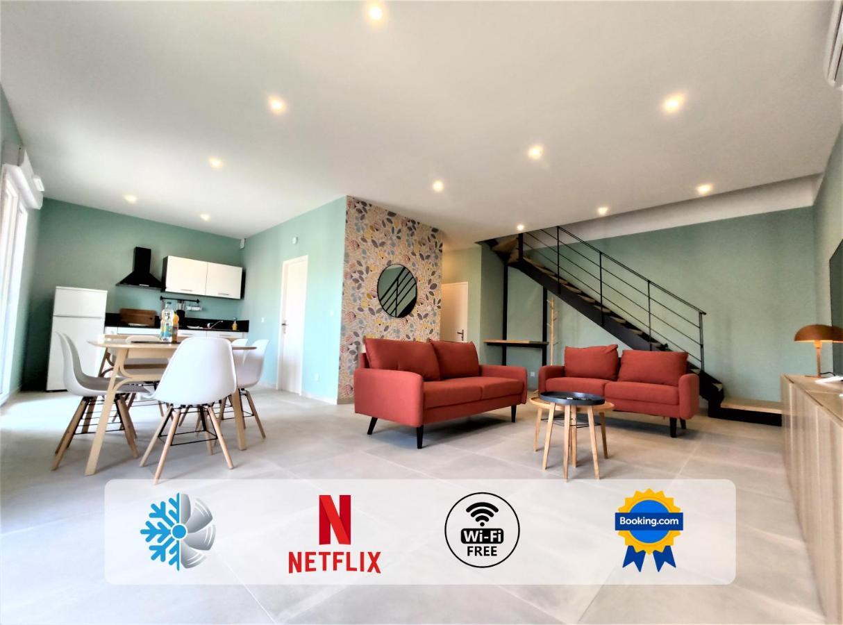 Colormix 3 Etoiles - 95M2 Plein Centre - Ensoleille Climatise Apartment Meze Ngoại thất bức ảnh